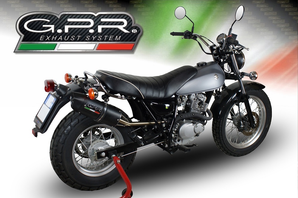Escape compatible con Suzuki Rv 200 Van Van 2016-2017, Furore Nero, Escape legal, homologado, silenciador con db killer desmontable y tubo de conexión específico 