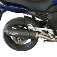 Escape compatible con Yamaha Tdm 900 2002-2014, Furore Nero, Par de terminales de escape homologados, con db killer extraíble, catalizadores y tubo de conexión específico 