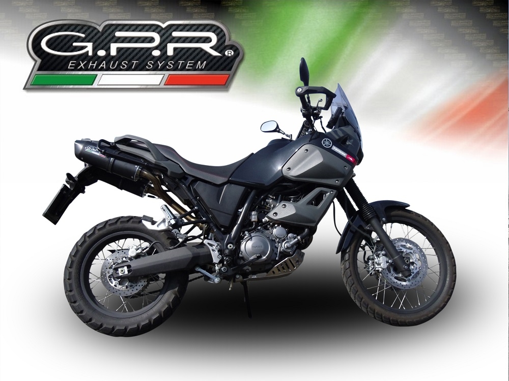 Escape compatible con Yamaha Xt 660 Z Teneré 2008-2016, Furore Nero, Par de terminales de escape homologados, con db killer extraíbles y tubos de conexión específicos 