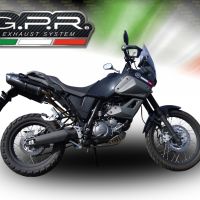 Escape compatible con Yamaha Xt 660 Z Teneré 2008-2016, Furore Nero, Par de terminales de escape homologados, con db killer extraíbles y tubos de conexión específicos 