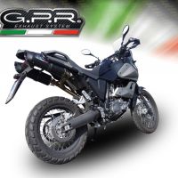 Escape compatible con Yamaha Xt 660 Z Teneré 2008-2016, Furore Nero, Par de terminales de escape homologados, con db killer extraíbles y tubos de conexión específicos 