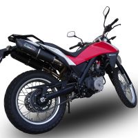 Escape compatible con Husqvarna TERRA - STRADA TR 650 2013-2015, Furore Nero, Par de terminales de escape homologados, con db killer extraíbles y tubos de conexión específicos 