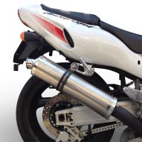 Escape compatible con Yamaha YZF 1000 R Thunderace 1996-2003, Inox Tondo, Silenciador de escape, homologado, montaje con brida específica (bolt-on), con db killer extraíble 