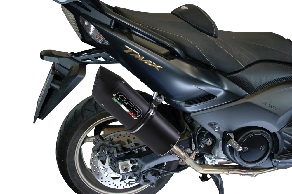 Escape compatible con Yamaha T-Max 500 2001-2011, Furore Nero, Escape completo homologado y legal, incluido db killer extraíble 