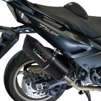 Escape compatible con Yamaha T-Max 500 2001-2011, Furore Nero, Escape completo homologado y legal, incluido db killer extraíble 