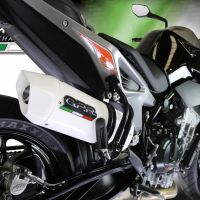Escape compatible con Ktm Duke 790 2017-2020, Albus Evo4, Escape legal, homologado, silenciador con db killer desmontable y tubo de conexión específico 