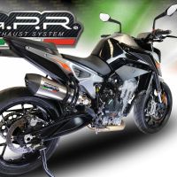 Escape compatible con Ktm Duke 790 2017-2020, Gpe Ann. titanium, Escape racing, silenciador con tubo de conexion, articulo sin homologacion 