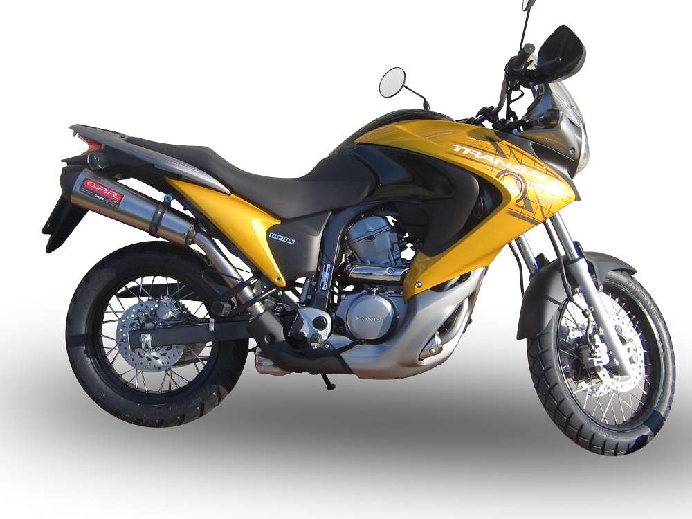 Escape compatible con Honda Transalp Xl 700 V 2007-2014, Gpe Ann. titanium, Escape legal, homologado, silenciador con db killer desmontable y tubo de conexión específico 