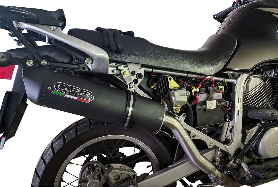 Escape compatible con Honda Transalp Xl 600 V 1996-1999, Furore Nero, Escape legal, homologado, silenciador con db killer desmontable y tubo de conexión específico 