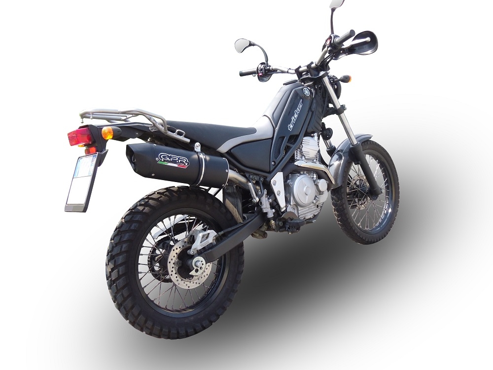 Escape compatible con Yamaha Tricker 250 2005-2008, Furore Nero, Escape completo homologado y legal, incluido db killer extraíble 