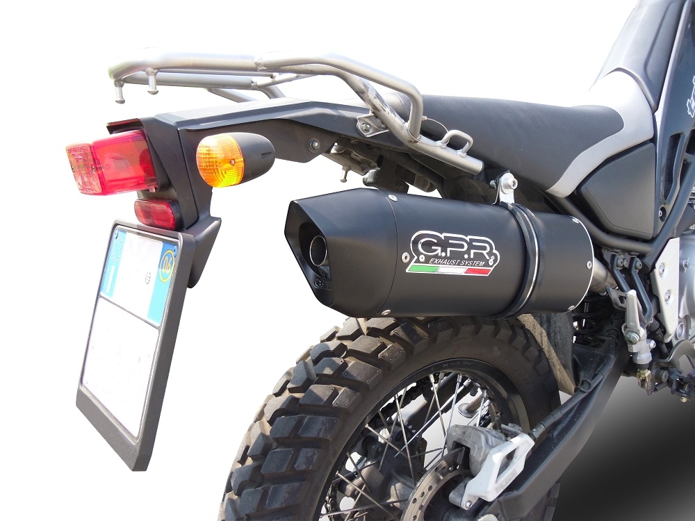 Escape compatible con Yamaha Tricker 250 2005-2008, Furore Nero, Escape completo homologado y legal, incluido db killer extraíble 