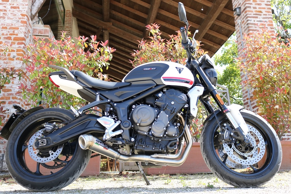 Escape compatible con Triumph Trident 660 2021-2024, Powercone Evo, Escape completo, no legal para países de la UE, con db killer extraíble 