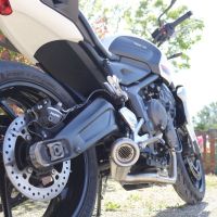 Escape compatible con Triumph Trident 660 2021-2024, Powercone Evo, Escape completo, no legal para países de la UE, con db killer extraíble 