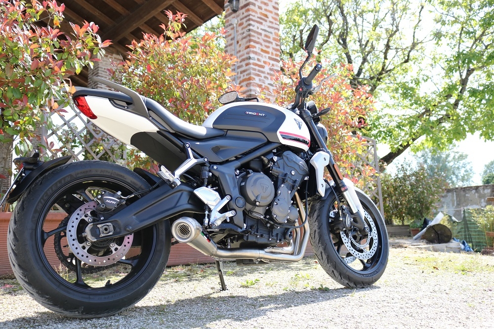 Escape compatible con Triumph Trident 660 2021-2024, Powercone Evo, Escape completo, no legal para países de la UE, con db killer extraíble 
