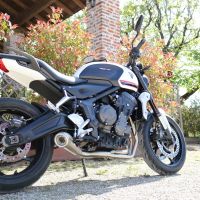 Escape compatible con Triumph Trident 660 2021-2024, Powercone Evo, Escape completo, no legal para países de la UE, con db killer extraíble 