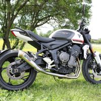 Escape compatible con Triumph Trident 660 2021-2024, Powercone Evo, Escape completo, no legal para países de la UE, con db killer extraíble 