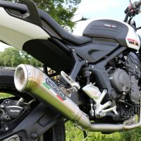 Escape compatible con Triumph Trident 660 2021-2024, Powercone Evo, Escape completo, no legal para países de la UE, con db killer extraíble 