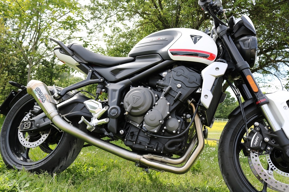 Escape compatible con Triumph Trident 660 2021-2024, Powercone Evo, Escape completo, no legal para países de la UE, con db killer extraíble 