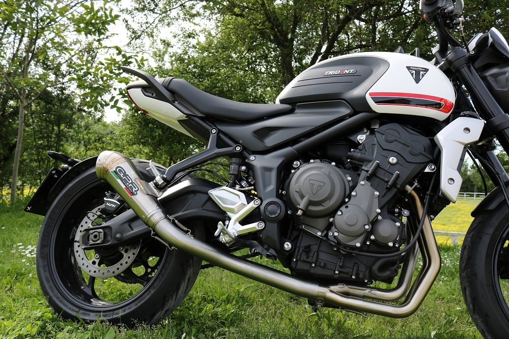 Escape compatible con Triumph Trident 660 2021-2024, Powercone Evo, Escape completo, no legal para países de la UE, con db killer extraíble 
