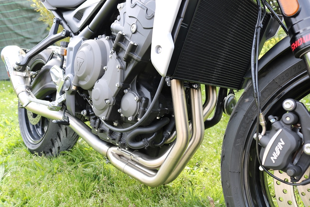 Escape compatible con Triumph Trident 660 2021-2024, Powercone Evo, Escape completo, no legal para países de la UE, con db killer extraíble 