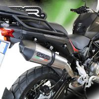 Escape compatible con Benelli Trk 502 X 2017-2020, GP Evo4 Titanium, Escape legal, homologado, silenciador con db killer desmontable y tubo de conexión específico 