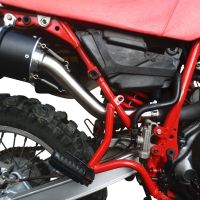Escape compatible con Yamaha Tt 600 1983-1997, Trioval, Escape legal, homologado, silenciador con db killer desmontable y tubo de conexión específico 