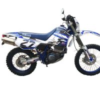Escape compatible con Yamaha Tt 600 1983-1997, Trioval, Escape legal, homologado, silenciador con db killer desmontable y tubo de conexión específico 