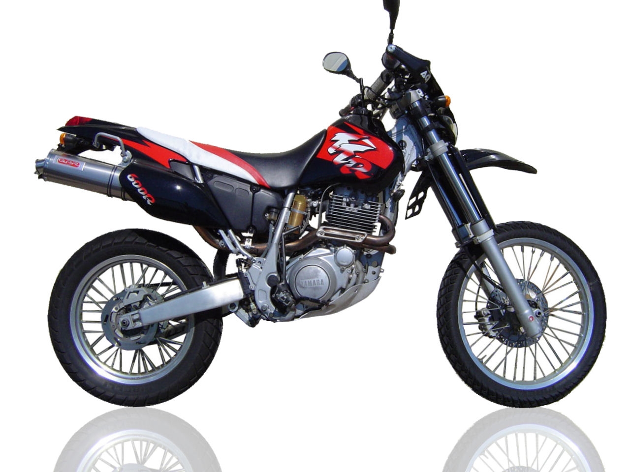 Escape compatible con Yamaha Tt 600 R - Tt 600 E 1998-2004, Trioval, Escape legal, homologado, silenciador con db killer desmontable y tubo de conexión específico 