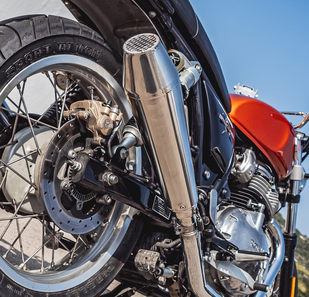 Escape compatible con Yamaha Xv 535 Virago 1981-2007, Ultracone Inox Cafè Racer, Silencioso homologado universal, con db killer desmontable sin tubo de conexión 
