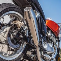 Escape compatible con Yamaha Xv 535 Virago 1981-2007, Ultracone Inox Cafè Racer, Silencioso homologado universal, con db killer desmontable sin tubo de conexión 