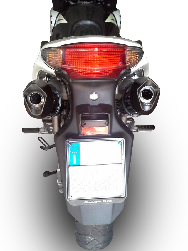 Escape compatible con Honda Varadero 1000 1999-2011, Furore Nero, Par de terminales de escape homologados, con db killer extraíbles y tubos de conexión específicos 