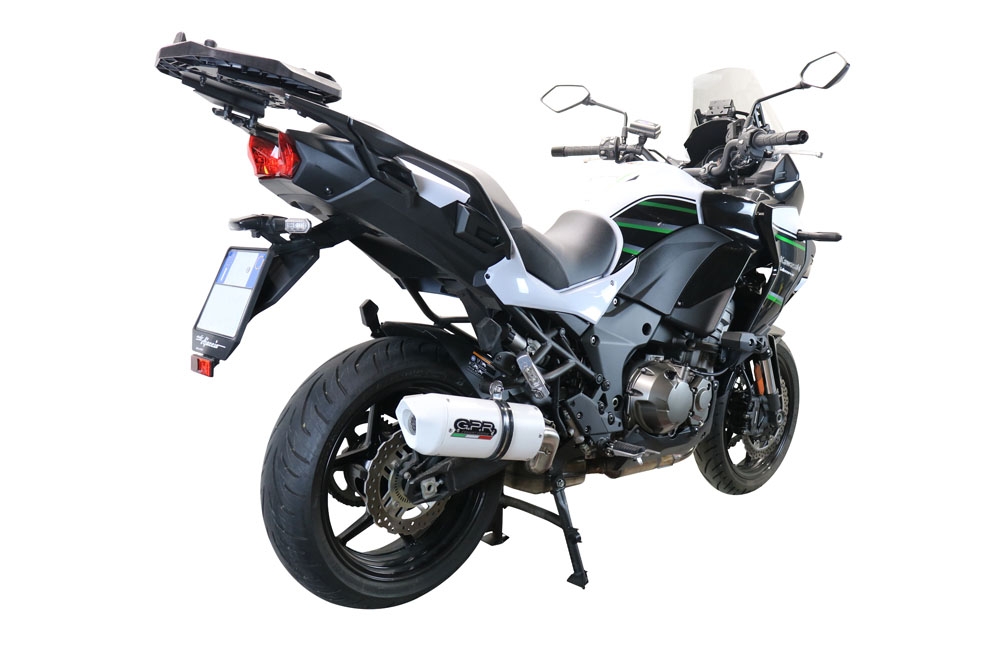 Escape compatible con Kawasaki Versys 1000 I.E. 2021-2024, Albus Evo4, Escape legal, homologado, silenciador con db killer desmontable y tubo de conexión específico 