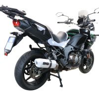 Escape compatible con Kawasaki Versys 1000 I.E. 2021-2024, Albus Evo4, Escape legal, homologado, silenciador con db killer desmontable y tubo de conexión específico 