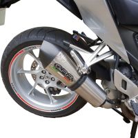 Escape compatible con Honda Vfr 1200 F I.E. 2010-2016, Gpe Ann. titanium, Escape legal, homologado, silenciador con db killer desmontable y tubo de conexión específico 