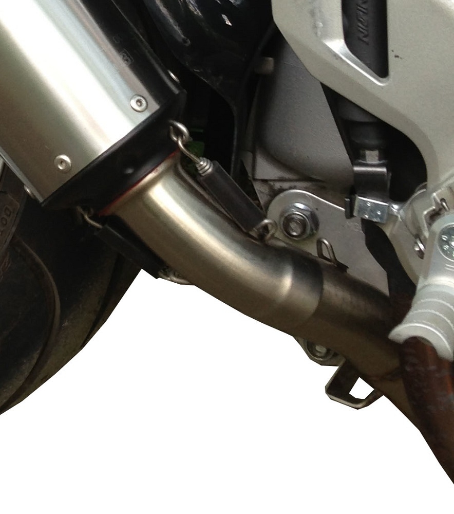 Escape compatible con Honda Vfr 1200 F I.E. 2010-2016, Satinox , Escape legal, homologado, silenciador con db killer desmontable y tubo de conexión específico 