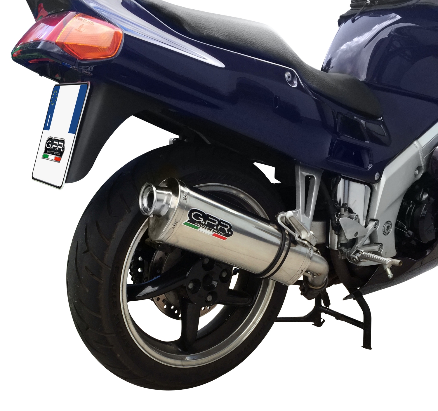 Escape compatible con Honda Vfr 750 F 1994-1997, Trioval, Escape legal, homologado, silenciador con db killer desmontable y tubo de conexión específico 