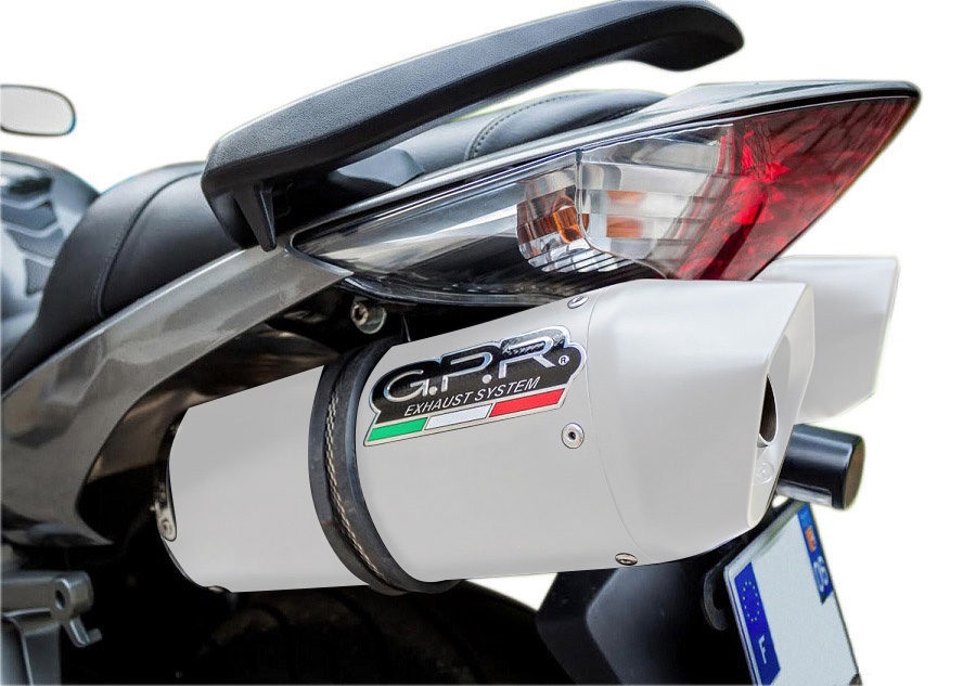 Escape compatible con Honda Vfr 800 V-Tec 2002-2013, Albus Ceramic, Par de terminales de escape homologados, con db killer extraíbles y tubos de conexión específicos 