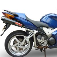 Escape compatible con Honda Vfr 800 V-Tec 2002-2013, Gpe Ann. Poppy, Par de terminales de escape homologados, con db killer extraíbles y tubos de conexión específicos 