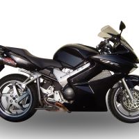 Escape compatible con Honda Vfr 800 V-Tec 2002-2013, Gpe Ann. titanium, Par de terminales de escape homologados, con db killer extraíbles y tubos de conexión específicos 