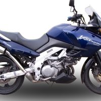 Escape compatible con Suzuki V-Strom Dl 1000 2002-2013, Gpe Ann. titanium, Par de terminales de escape homologados, con db killer extraíbles y tubos de conexión específicos 