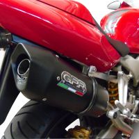 Escape compatible con Honda Vtr 1000 F Firestorm 1997-2007, Furore Poppy, Par de terminales de escape homologados, con db killer extraíbles y tubos de conexión específicos 