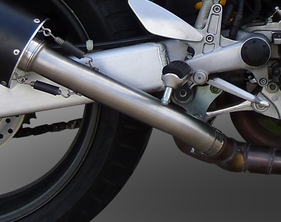 Escape compatible con Honda Vtr 1000 F Firestorm 1997-2007, M3 Poppy , Par de terminales de escape homologados, con db killer extraíbles y tubos de conexión específicos 