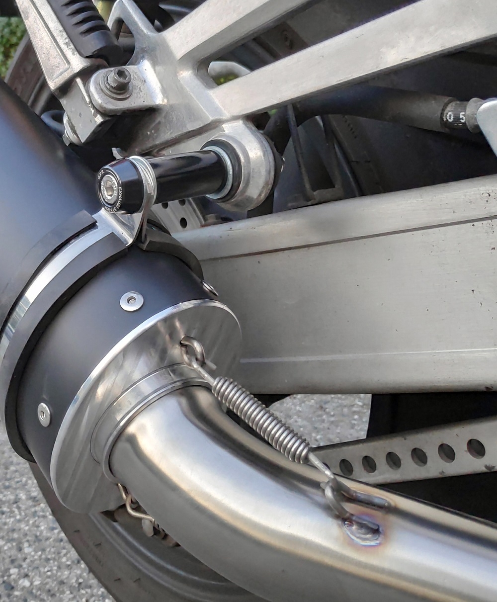 Escape compatible con Yamaha Xjr 1200 1995-1997, Furore Nero, Par de terminales de escape homologados, con db killer extraíbles y tubos de conexión específicos 