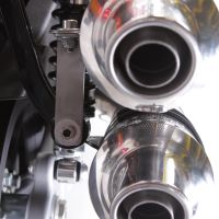 Escape compatible con Harley Davidson Xr 1200 2008-2012, Poppy Tondo, Par de terminales de escape homologados, con db killer extraíbles y tubos de conexión específicos 