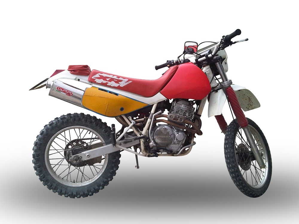 Escape compatible con Honda Xr 600 R 1991-1999, Trioval, Escape legal, homologado, silenciador con db killer desmontable y tubo de conexión específico 