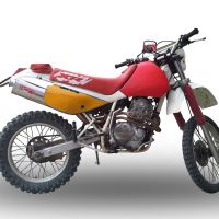Escape compatible con Honda Xr 600 R 1991-1999, Trioval, Escape legal, homologado, silenciador con db killer desmontable y tubo de conexión específico 
