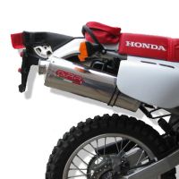 Escape compatible con Honda Xr 600 R 1991-1999, Trioval, Escape legal, homologado, silenciador con db killer desmontable y tubo de conexión específico 