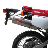 Escape compatible con Kawasaki Klr 650 1988-2025, Trioval, Escape racing, silencioso con tubo de conexión 