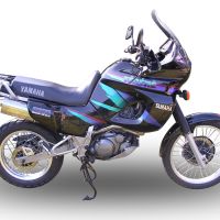Escape compatible con Yamaha Xtz 660 Teneré 1991-1998, Trioval, Escape legal, homologado, silenciador con db killer desmontable y tubo de conexión específico 