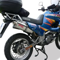 Escape compatible con Yamaha Xtz 660 Teneré 1991-1998, Trioval, Escape legal, homologado, silenciador con db killer desmontable y tubo de conexión específico 